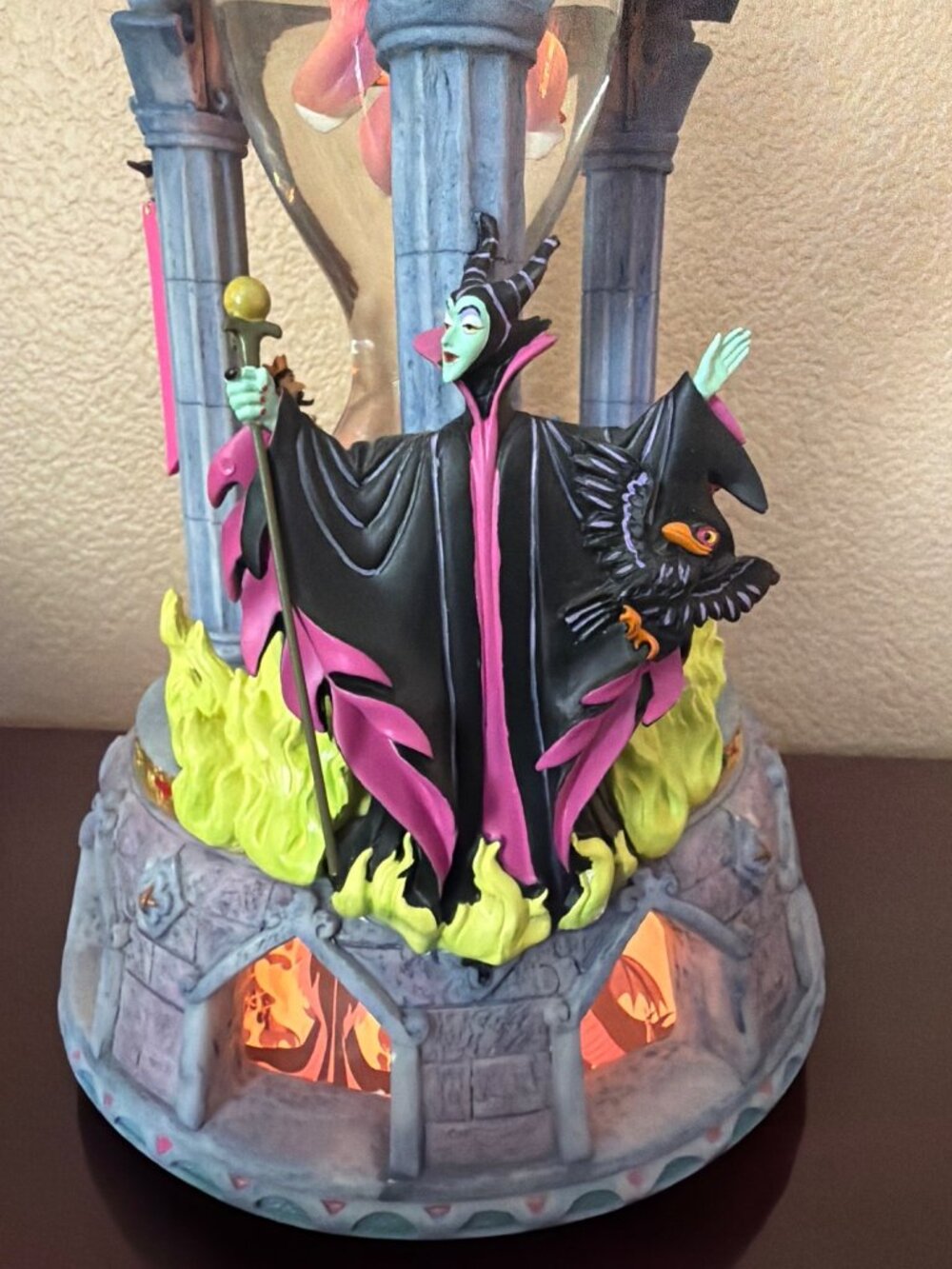 2003 Disney Catalog Sleeping Beauty Hourglass Light Up Musical Aurora Maleficent - Picture 4 of 17